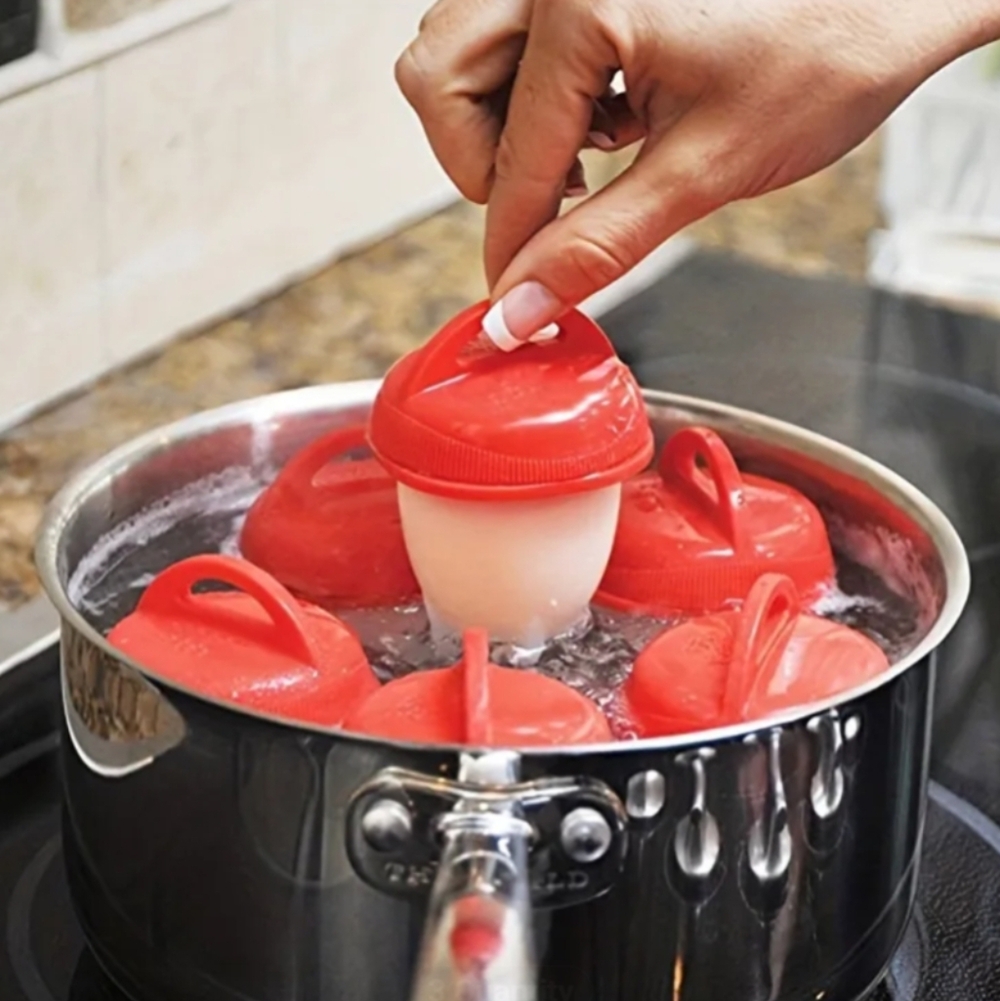 Silicone Egg Boiler Cups - 6pc